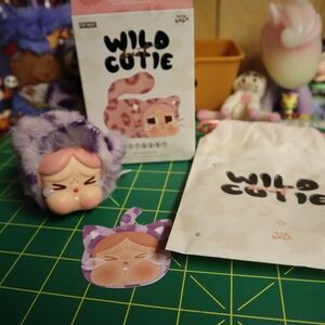 Cry Babies Wild Cutie Plush Toy - Purple Cat Bag Charm